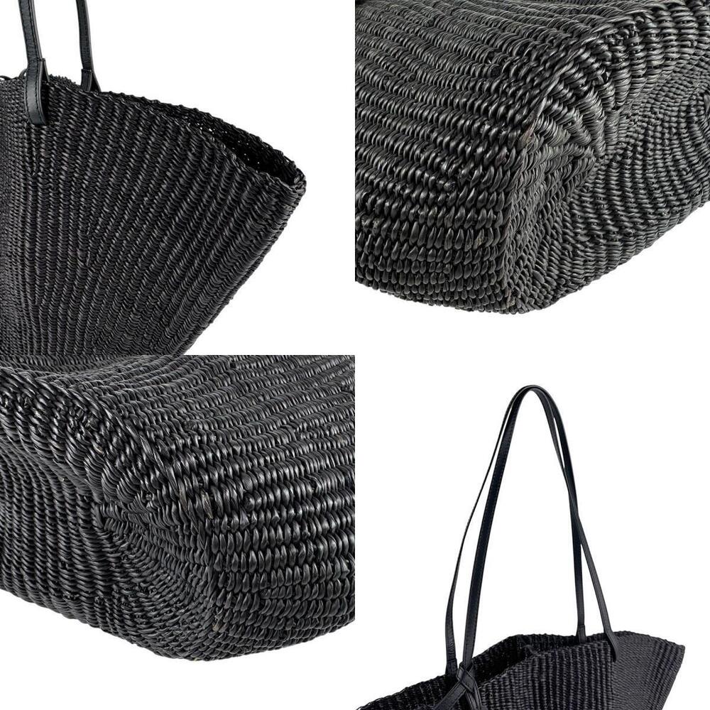 LOEWE Shell Basket Bag Leather Elephant Grass Black - Picture 4 of 4